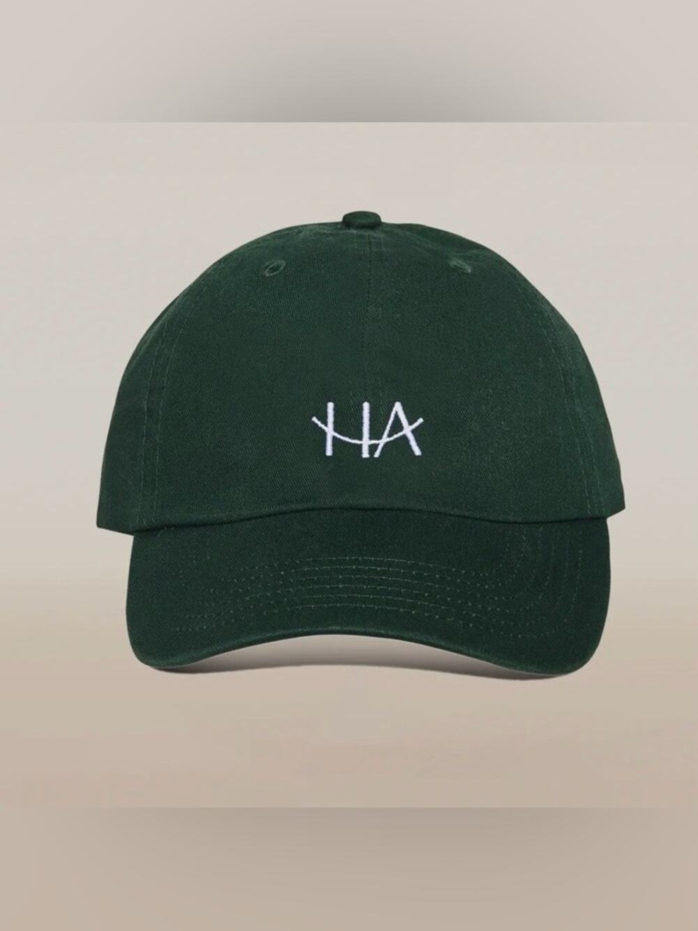HAPPY AGING Dark Green Happy Baseball Cap